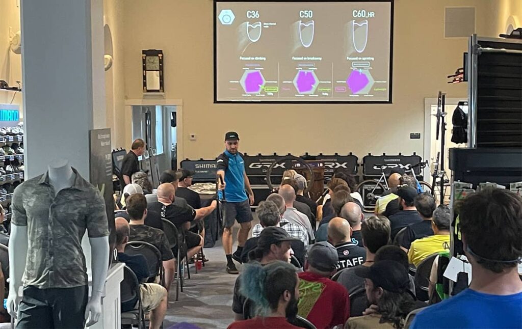 Tech night event presenting new product introductions.